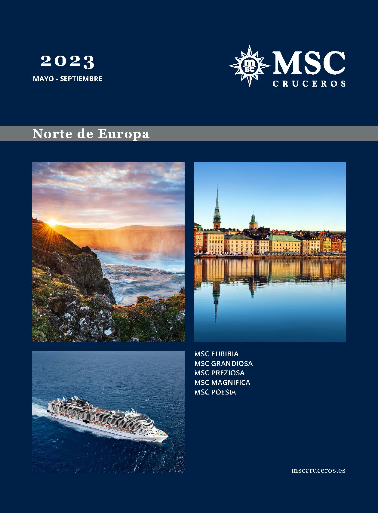 Catalogo MSC Cruceros por el Norte de Europa 2023