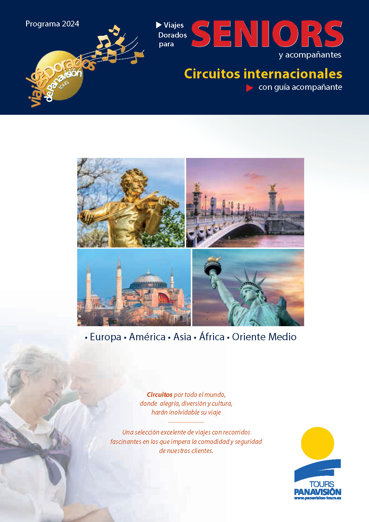 Catalogo Panavision Tours Circuitos para Seniors Europa Oriente Medio America Asia 2024