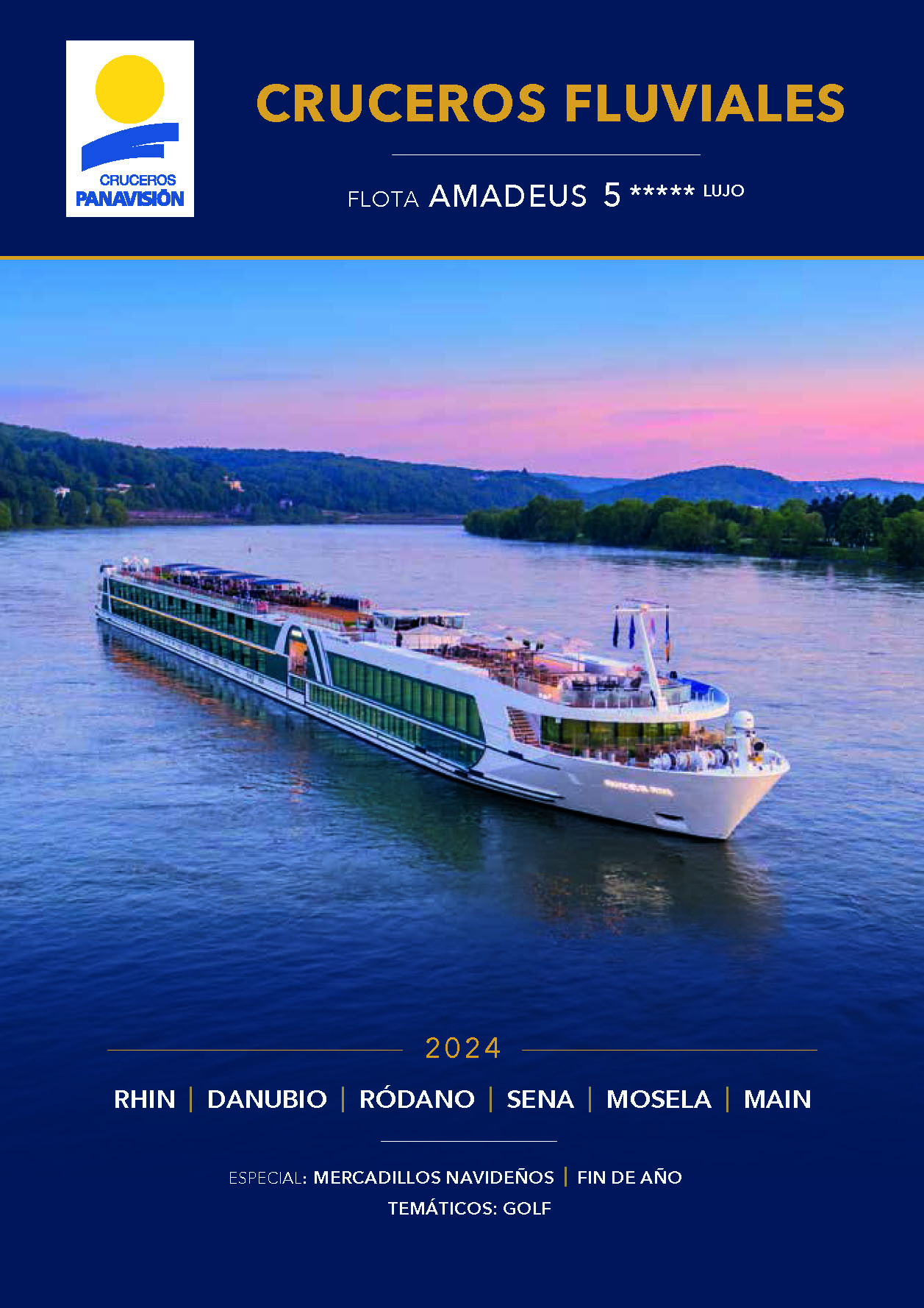 Catalogo Panavision Tours Cruceros Fluviales 5 estrellas Lujo Rhin Danubio Rodano Sena Mosela Main 2024