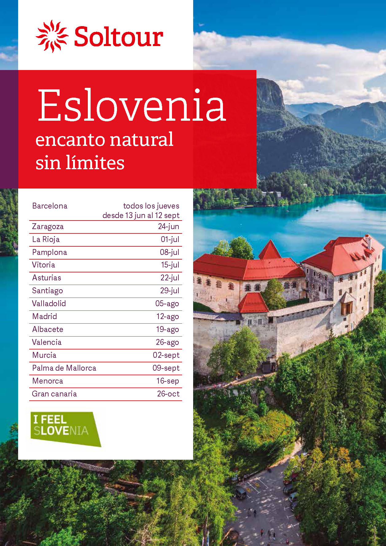 Catalogo Soltour circuitos por Eslovenia y Croacia Verano 2024 salidas en vuelos especiales directos desde toda España