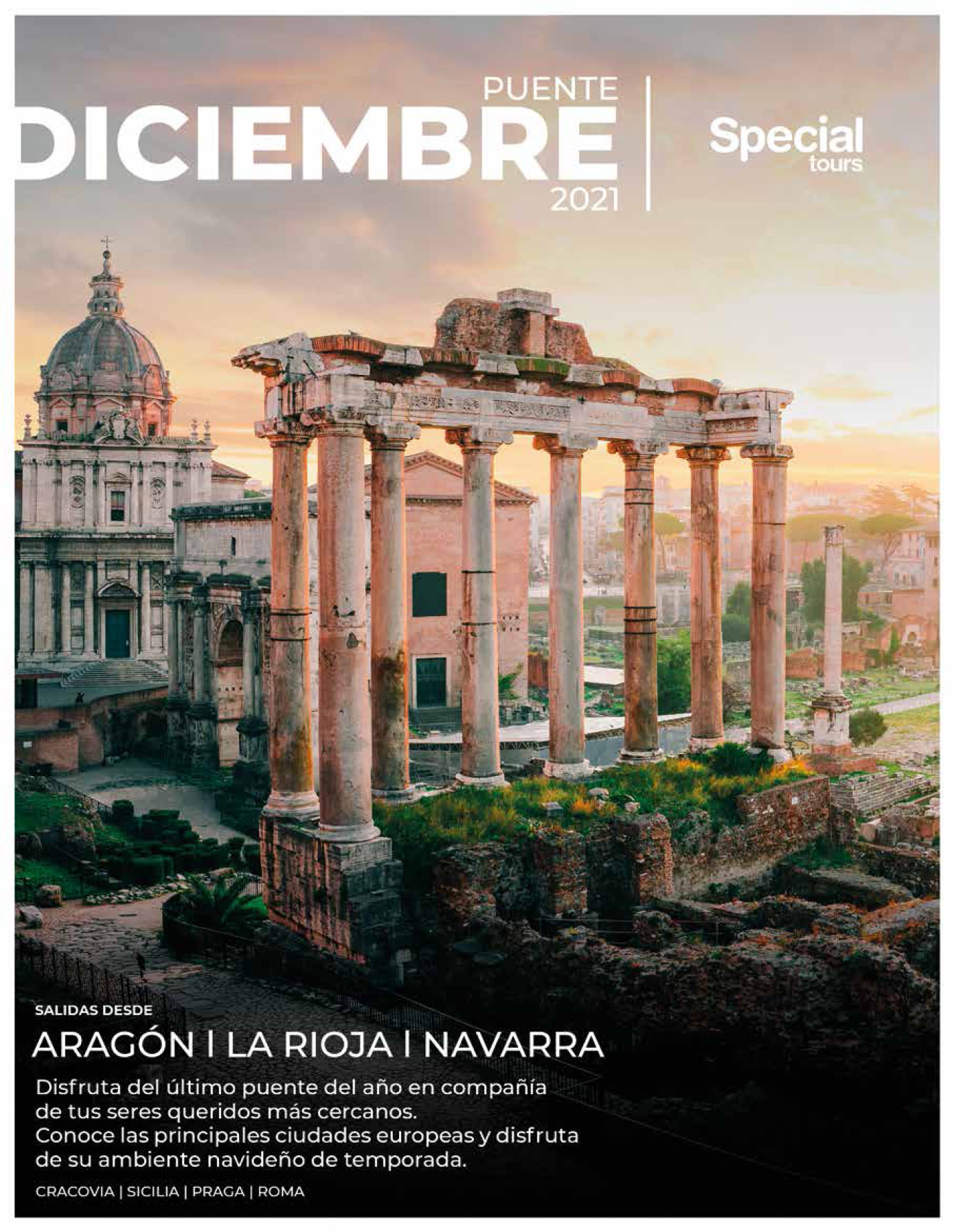Catalogo Special Tours Puente de Diciembre 2021 en Europa salidas con vuelos directos desde Aragon La Rioja Navarra