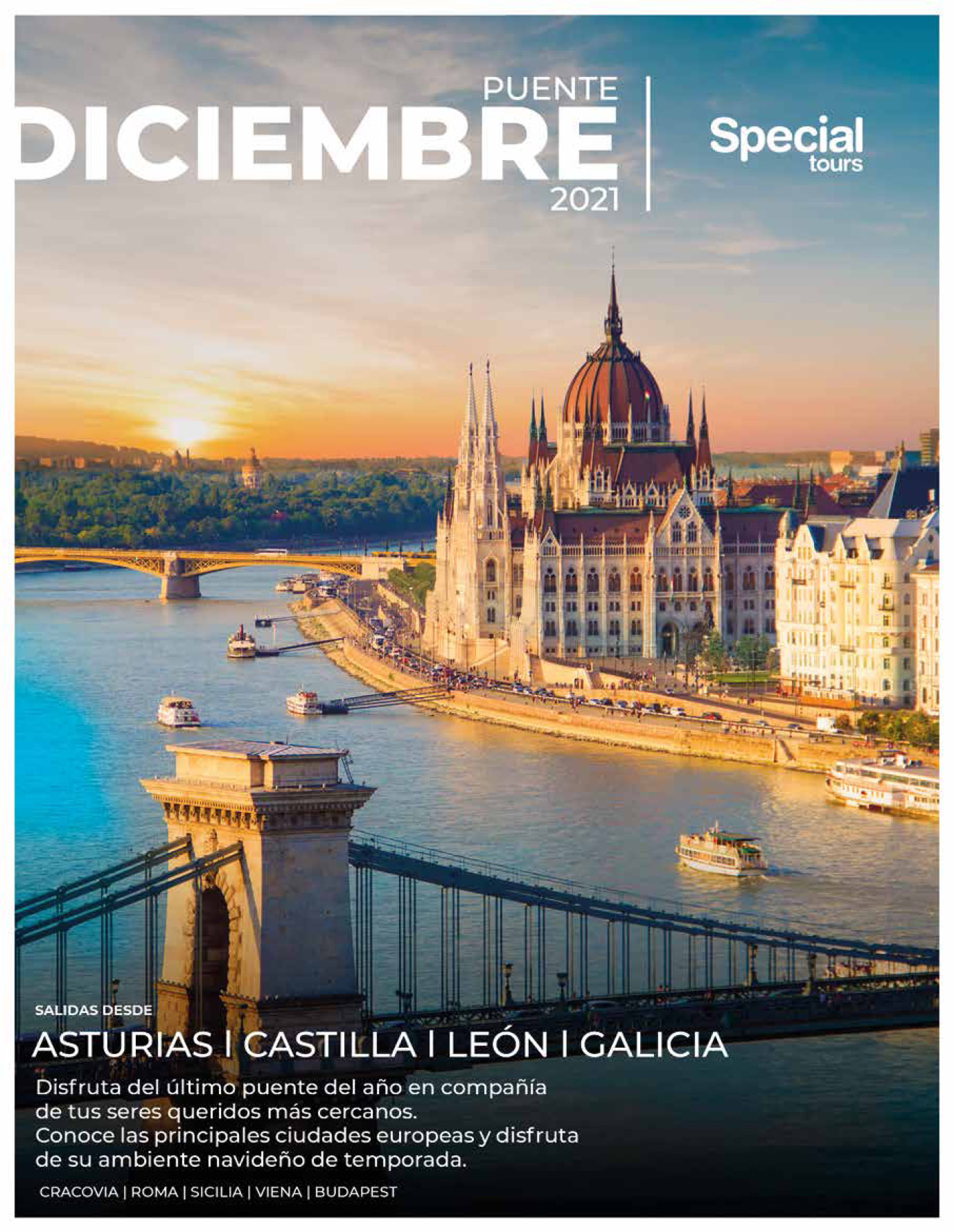 Catalogo Special Tours Puente de Diciembre 2021 en Europa salidas con vuelos directos desde Asturias Galicia Castilla y Leon