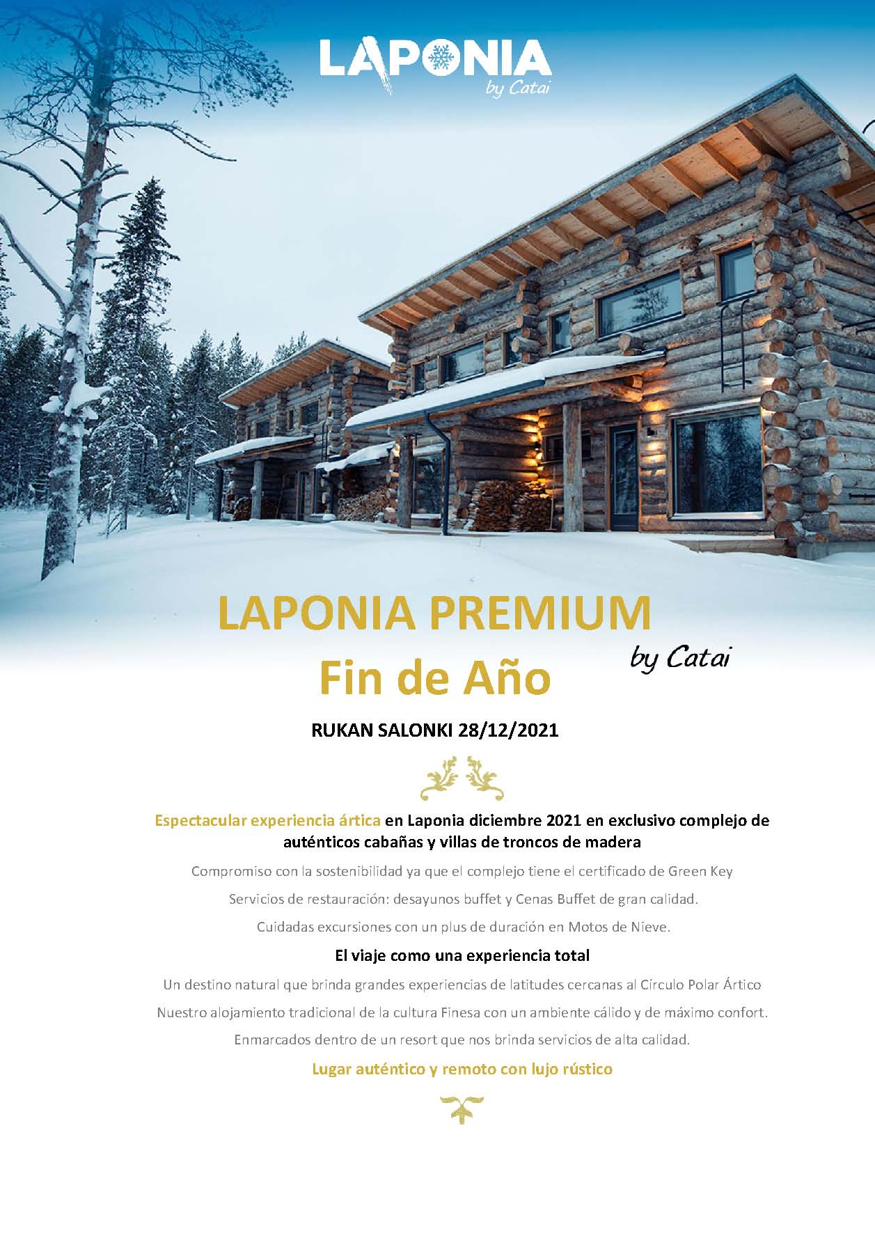Oferta Catai Fin de Año 2021 en Laponia Premium