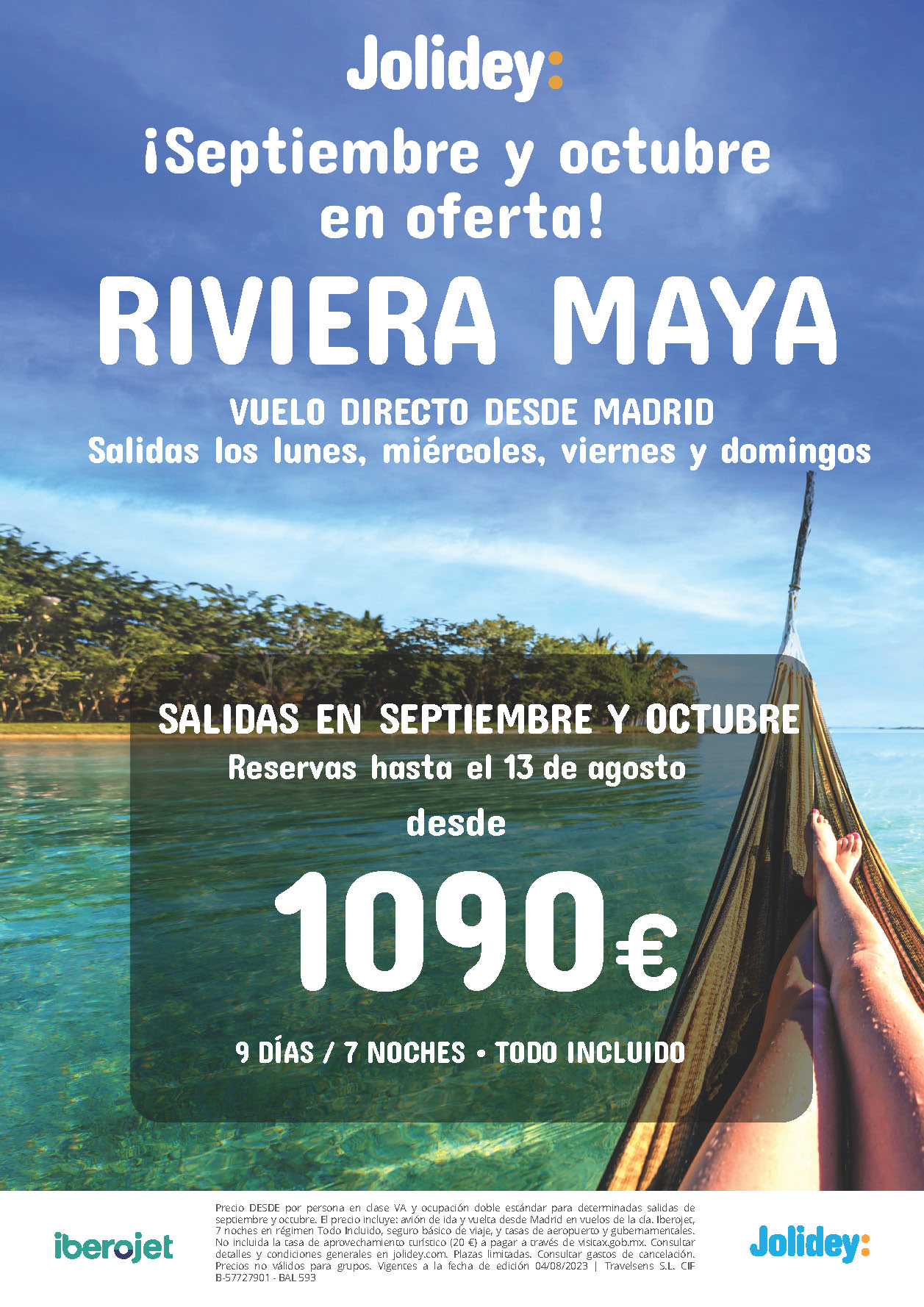 Oferta Jolidey Septiembre Octubre 2023 Estancia en Riviera Maya Mexico 9 dias Todo Incluido salidas en vuelo directo desde Madrid