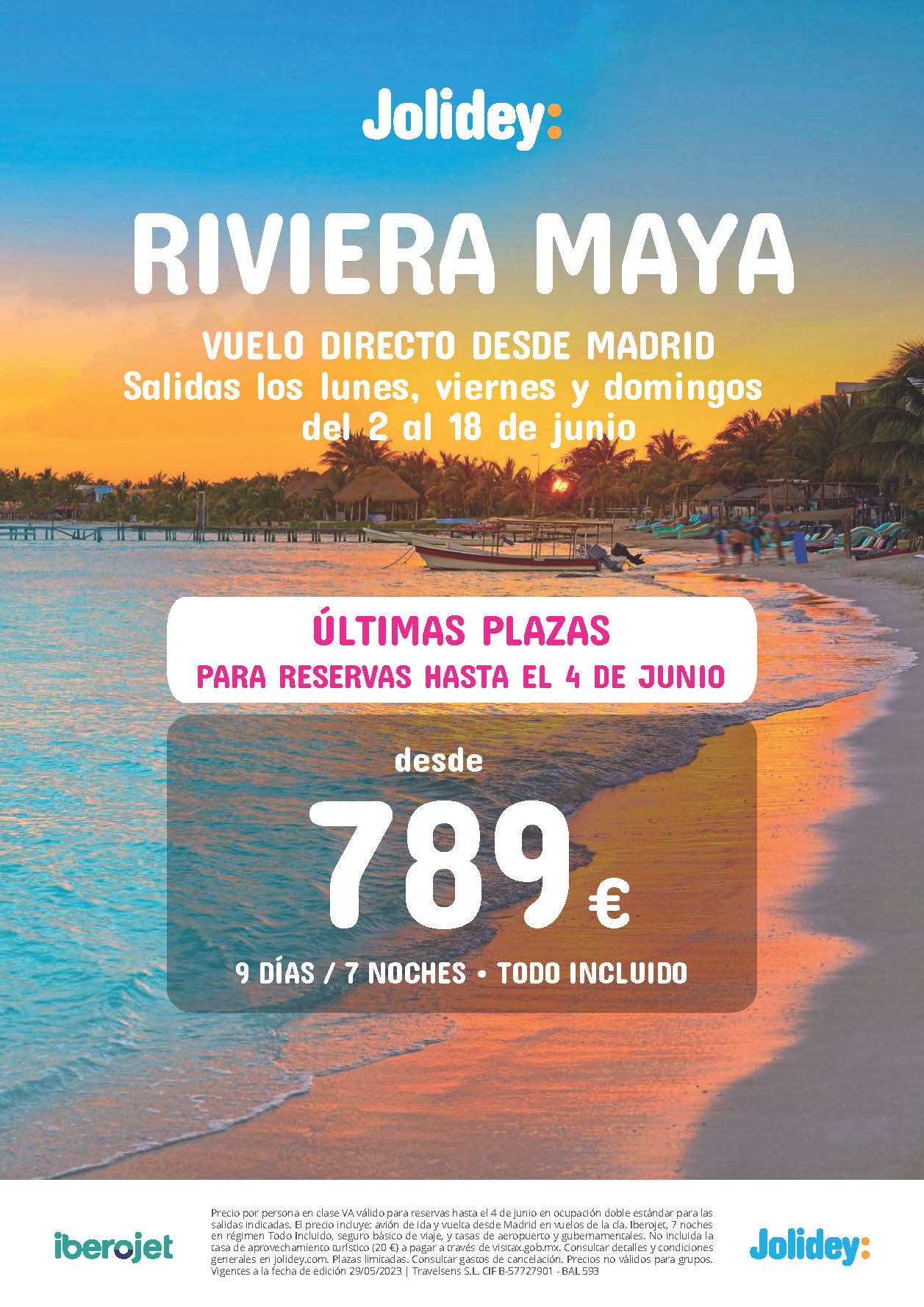 Oferta Jolidey Ultimas Plazas Junio 2023 Estancia en Riviera Maya Mexico 9 dias Todo Incluido salida en vuelo directo desde Madrid
