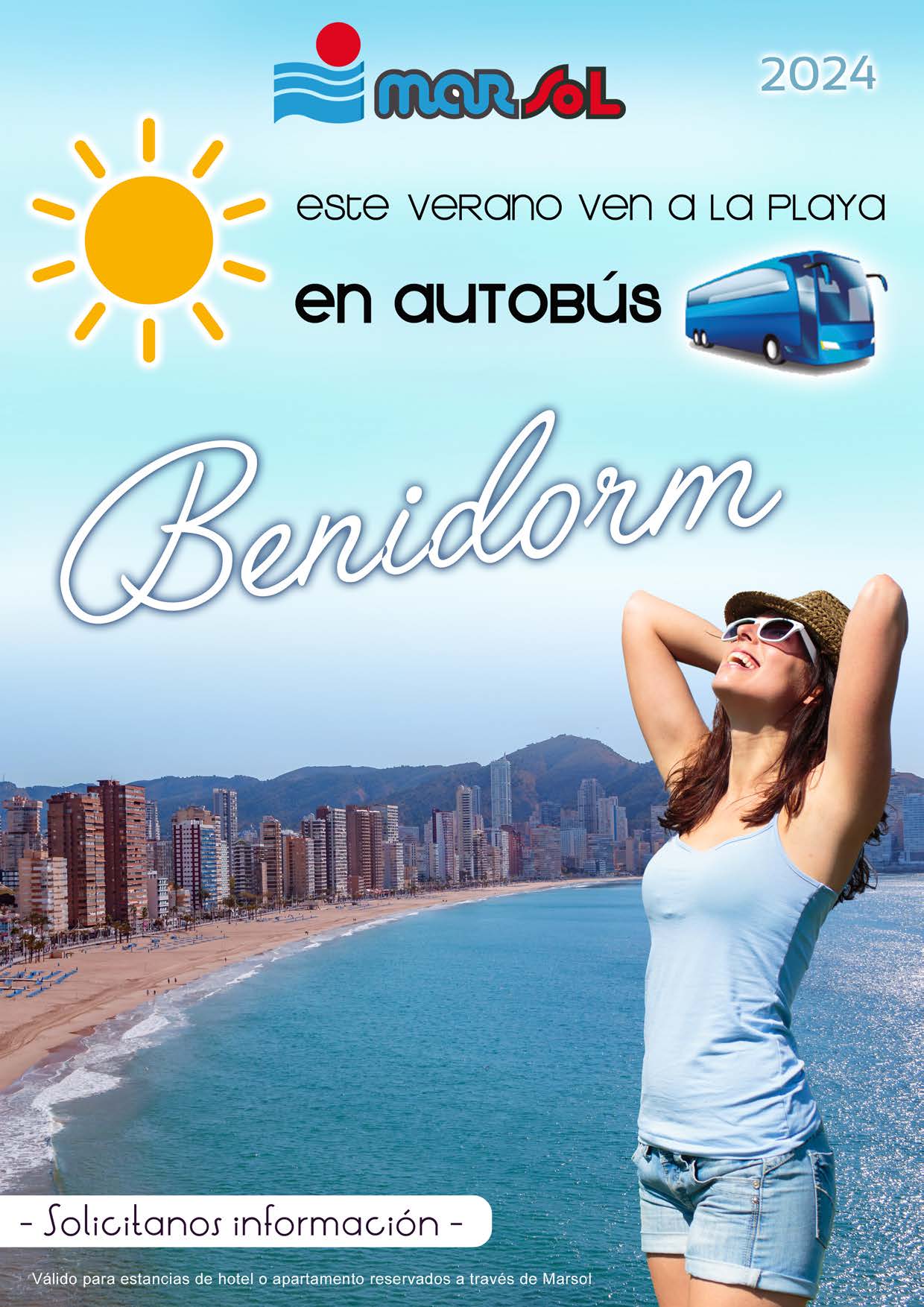 Oferta Marsol Estancias Benidorm Autobus Hotel salidas Mayo Junio Septiembre Octubre 2024 desde Madrid Castilla Aragon Asturias