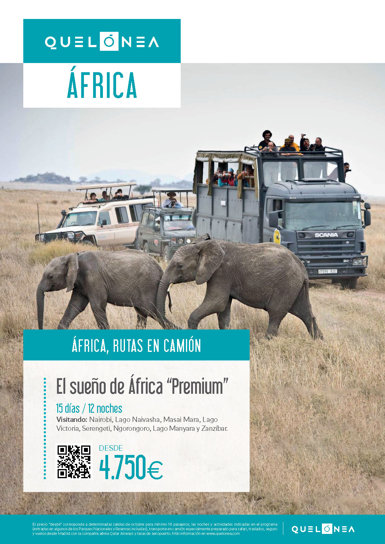 Oferta Quelonea 2022-2023 Circuito Africa Ruta en camion El Sueño del Africa Premium 15 dias