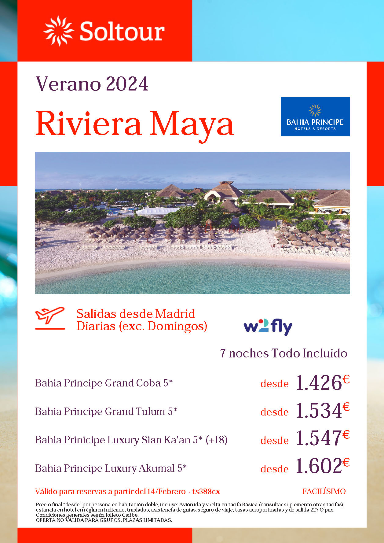 Oferta Soltour Estancia en Riviera Maya Mexico 9 dias Hotel 5 estrellas Todo Incluido salidas Verano 2024 vuelo directo desde Madrid
