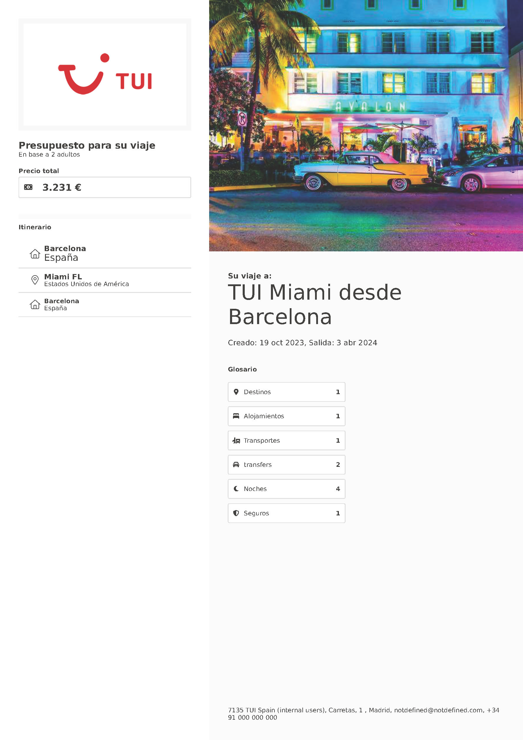 Oferta TUI Estados Unidos 2023-2024 Estancia en Miami 6 dias Hotel Riu salida en vuelo directo desde Barcelona vuelos Iberia