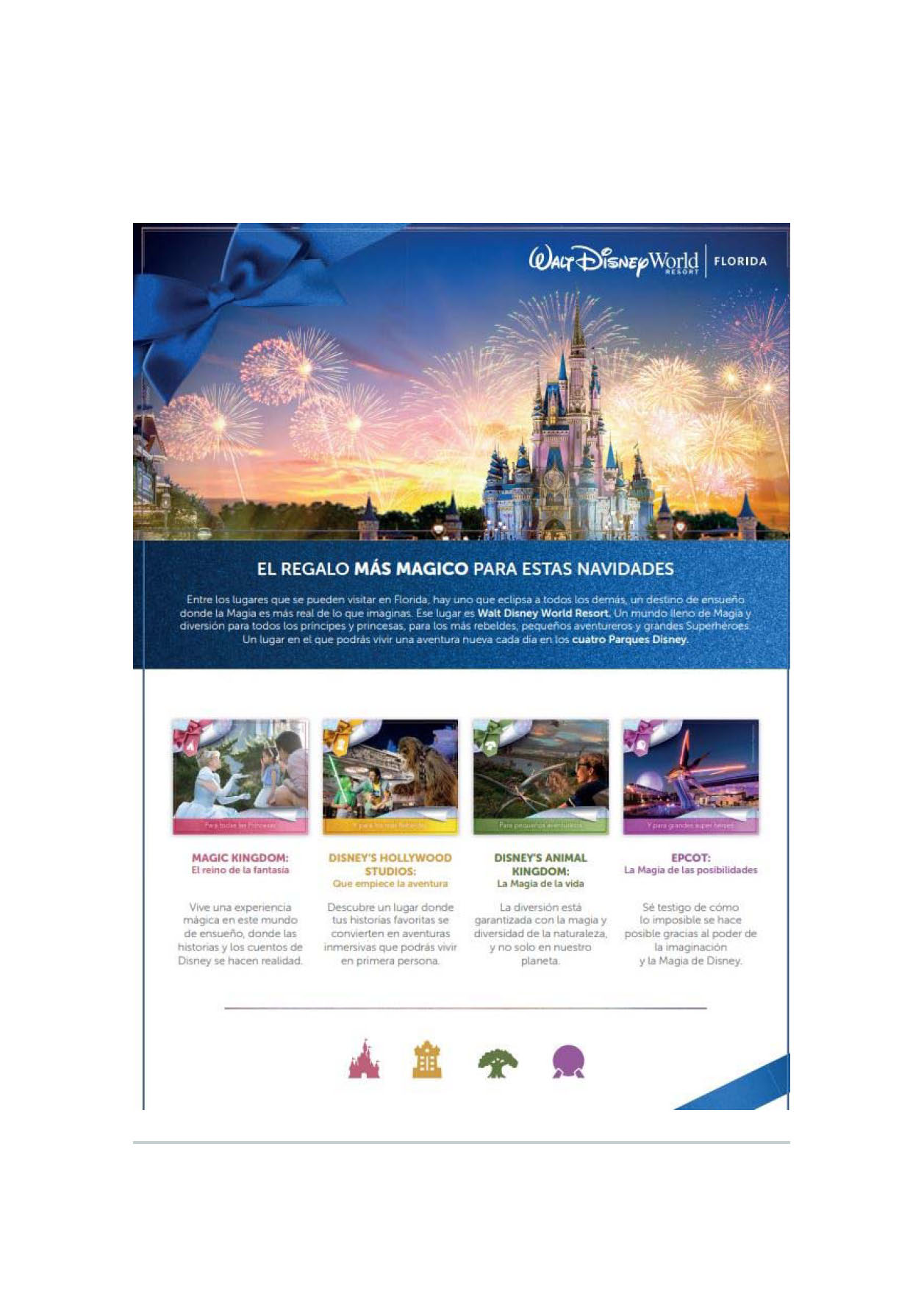 Oferta Touring Club Navidad 2022 Walt Disney World Resort Orlando Epcot Magic Kingdom Disneys Holliwood Stydios Disneys Animal Kingdom