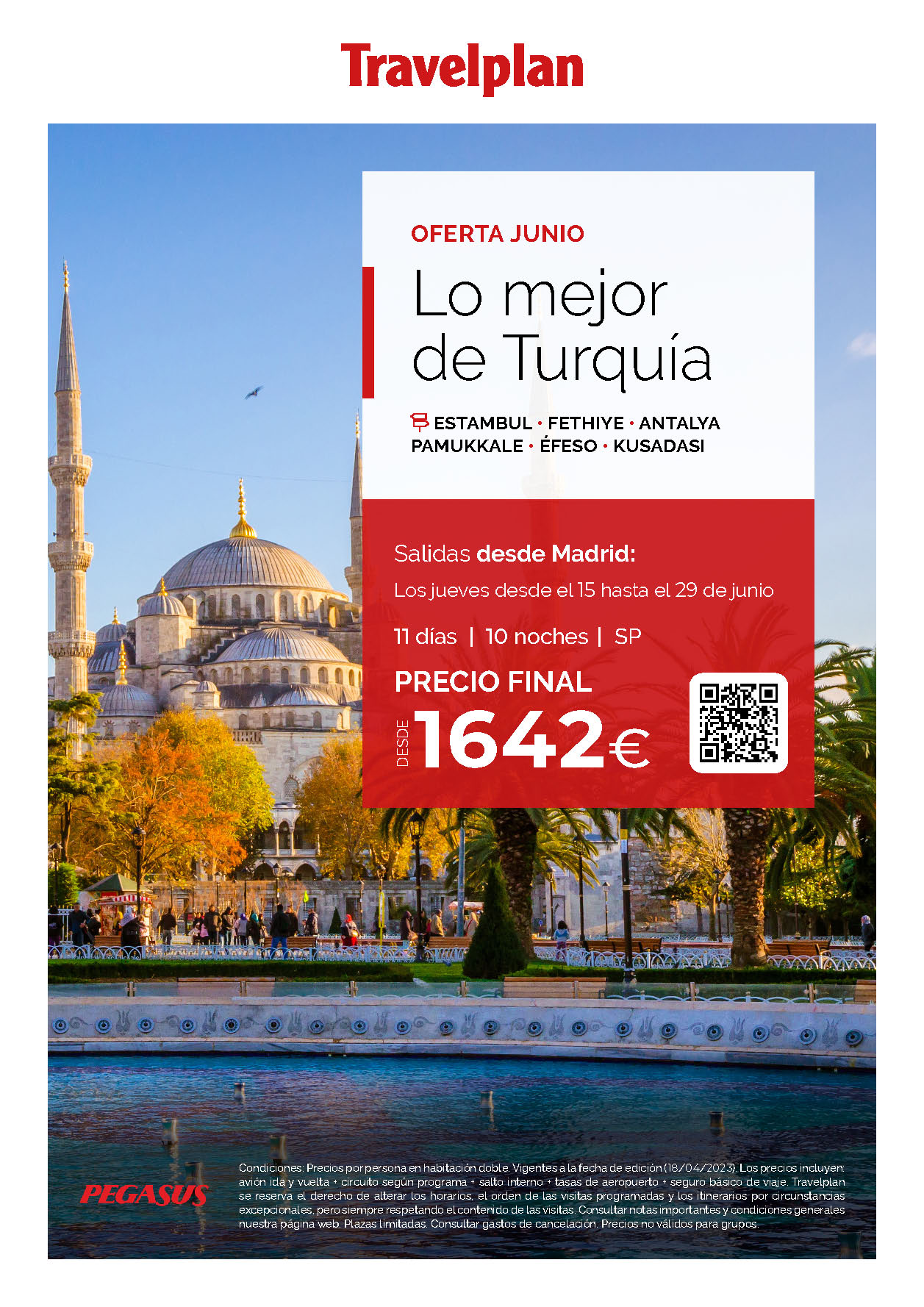 Oferta Travelplan Junio 2023 circuito Lo Mejor de Turquia 11 dias salida en vuelo directo desde Madrid