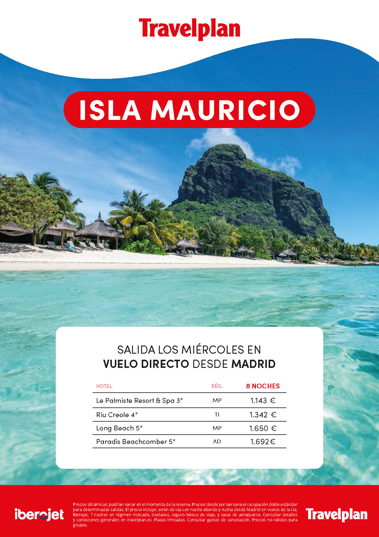 Oferta Travelplan Vacaciones en Mauricio Verano 2022 9 dias salidas en vuelo directo desde Madrid