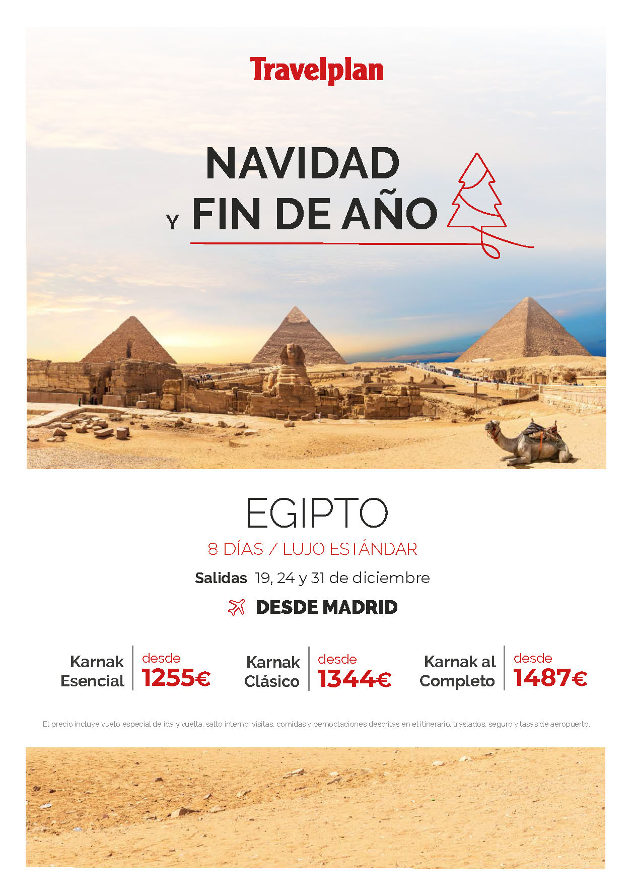 Ofertas Travelplan Navidad y Fin de Año en Egipto 8 dias salidas en vuelos directos desde Madrid